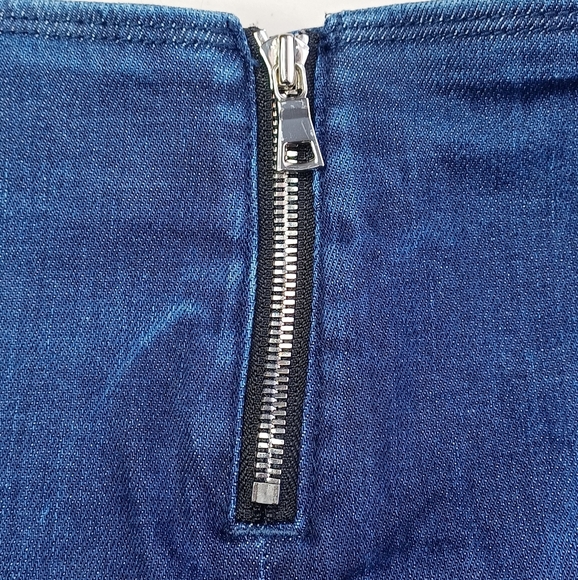 RTA Denim Zipper Sz S Mini Skirt - Picture 10 of 16